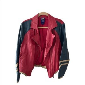 Her universe Wonder Woman pleather jacket size 2 (worn once and without tags)